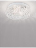 NOVA LUCE stropn� sv�tidlo CLAM �ir� sklo b�l� kov E27 2x12W 230V IP44 bez ��rovky 9738255