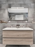 NOVA LUCE sv�tidlo na zrcadla GLIM b�l� hlin�k a akryl LED 18W 230V 3000K IP44 787016