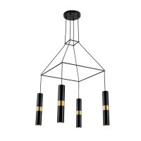 ACA Lighting z�v�sn� sv�tidlo 4XGU10 �ern� kov 56X56XH150CM DA VINCI HM854P56BK