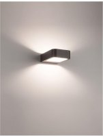 NOVA LUCE venkovn� n�st�nn� sv�tidlo ACQUA tmav� �ed� hlin�k akrylov� difuzor LED 5W 3000K 110-265V 38st. IP54 713312