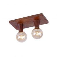 LEUCHTEN DIRECT Stropn� sv�tidlo, 2-ramenn�, barva rzi, rustik�ln�, retro LD 14779-48