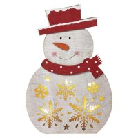 EMOS LED vánoční sněhulák dřevěný, 30cm, 2× AAA, teplá bílá, čas. DCWW07 EMOS LED vánoční sněhulák dřevěný, 30cm, 2× AAA, teplá bílá, čas. DCWW07