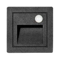 Ecolite SMD venk. schodišťové sv. vč senz, 3W,4000K, IP44,černá Z01WF/PIR-CR Ecolite SMD venk. schodišťové sv. vč senz, 3W,4000K, IP44,černá Z01WF/PIR-CR