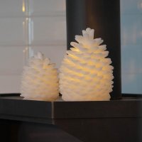 DecoLED Sada 2 sv��ek, b�l� �i�ky, s d�lkov�m ovlada�em