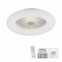 LEUCHTEN DIREKT is JUST LIGHT LED stropn� sv�tidlo b�l� kruhov� 50x50 k�i���lov� efekt stm�vateln� CCT 2700-5000K LD 14383-16