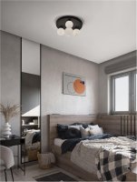 NOVA LUCE stropn� sv�tidlo EDEM �ern� hlin�k op�lov� sklo G9 4x5W 220V IP20 bez ��rovky IP20 9080128