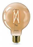 WiZ Smart LED Kulov� ��rovka Filament oran�ov� 7 W (ekv. 50 W) 640lm G95 2000-5000K E27