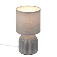 BRILONER Ino stoln� lampi�ka, l�tkov� st�nidlo, keramick� podstavec, 15x28 cm (DxH), �ed� 7538014