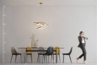 LED Z�v�sn� sv�tidlo AZzardo Wheel 3 Dimm gold AZ2918 80W 4800lm 3000K IP20 75cm stm�vateln� zlat�