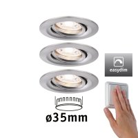 PAULMANN LED vestavn� sv�tidlo Nova mini Plus EasyDim v�klopn� 3x4,2W 2700K kov kart��ovan� 230V 929.73