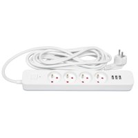 Ecolite Prodl. přív.3x1,5mm2, 3m, 4zásuvky,3xUSB 2,4A s vyp. FU4-3 Ecolite Prodl. přív.3x1,5mm2, 3m, 4zásuvky,3xUSB 2,4A s vyp. FU4-3