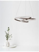 NOVA LUCE závěsné svítidlo MENTON kávově hnědý hliník a akryl LED 43W 230V 3000K IP20 stmívatelné 9147113 NOVA LUCE závěsné svítidlo MENTON kávově hnědý hliník a akryl LED 43W 230V 3000K IP20 stmívatelné 9147113