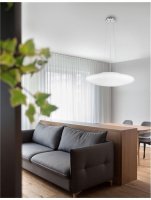 NOVA LUCE závěsné svítidlo PRESSIONE opálové sklo saténová kovová základna chromovaný hliník E27 4x12W IP20 bez žárovky 4587601 NOVA LUCE závěsné svítidlo PRESSIONE opálové sklo saténová kovová základna chromovaný hliník E27 4x12W IP20 bez žárovky 4587601