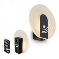 BRILONER Taro n�st�nn� sv�tidlo - 2,5W, 100lm, bezdr�tov�, LED, s pohybov� �idlo, �ern� 3889015