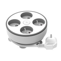 Solight 4z prodlužovací přívod, 2m, 3 x 1mm2, bílý, vypínač PP147 Solight 4z prodlužovací přívod, 2m, 3 x 1mm2, bílý, vypínač PP147