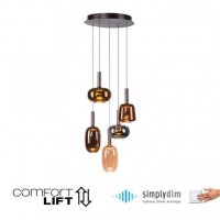 PAUL NEUHAUS LED závěsné svítidlo 5 ramenné nastavitelná výška Comfort Lift stmívatelné paměťová funkce SimplyDim 3000K PN 2682-70 PAUL NEUHAUS LED závěsné svítidlo 5 ramenné nastavitelná výška Comfort Lift stmívatelné paměťová funkce SimplyDim 3000K PN 2682-70