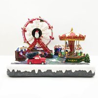 ACA Lighting LED vesni�ka s ot��ej�c�m se kolem s hudbou 220-240V 40x27x30,5cm X0333