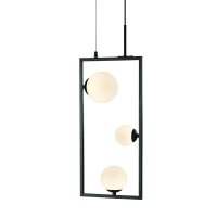 ACA Lighting z�v�sn� sv�tidlo 3XG9 QUADRO �ern� kov + b�l� 25X12X120CM OD91253PB