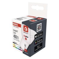 EMOS Chytrá LED žárovka GoSmart MR16 / GU10 / 4,8 W (35 W) / 400 lm / RGB / stmívatelná /Zigbee ZQZ832R EMOS Chytrá LED žárovka GoSmart MR16 / GU10 / 4,8 W (35 W) / 400 lm / RGB / stmívatelná /Zigbee ZQZ832R