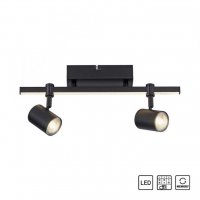 PAUL NEUHAUS LED stropn� sv�tidlo 2 ramenn�, �ern�, oto�n�, pam�ov� funkce 3000K