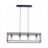 LEUCHTEN DIREKT is JUST LIGHT Z�v�sn� sv�tidlo 4-ramenn� �ern� v retro stylu