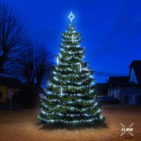 LED světelná sada na stromy vysoké 6-8m, ledová bílá s Flash, s padajícím sněhem LED světelná sada na stromy vysoké 6-8m, ledová bílá s Flash, s padajícím sněhem