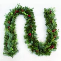 ACA Lighting vánoční girlanda PE/PVC bobule a šišky 270cm X162707 ACA Lighting vánoční girlanda PE/PVC bobule a šišky 270cm X162707