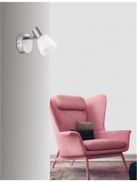 NOVA LUCE bodov� sv�tidlo PUBLICO op�lov� sklo nikl sat�n kov E14 1x5W IP20 bez ��rovky 667001