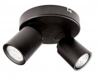 Deko-Light stropn� p�isazen� sv�tidlo Librae Roa II 220-240V AC/50-60Hz GU10 2x max. 50,00 W tmav� �ern� RAL 9005 348173