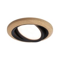 PAULMANN LED vestavné svítidlo Lanati spot kruhové 84mm 30° Coin 6W 230V 2700K dub/černá mat PAULMANN LED vestavné svítidlo Lanati spot kruhové 84mm 30° Coin 6W 230V 2700K dub/černá mat