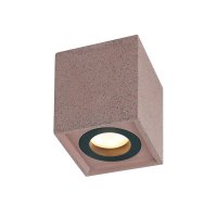 ACA Lighting stropn� sv�tidlo 1XGU10 �erven� beton 8,5X8,5XH10CM MONTE MK131S10R