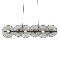 ACA Lighting z�v�sn� sv�tidlo 6XE27 �ern� kov 103X35XH119CM KOBE HL45846P103B
