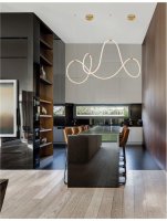 NOVA LUCE z�v�sn� sv�tidlo CERELIA mosazn� zlat� kov a silikonov� trubice LED 57W 230V 3000K IP20 stm�vateln� 9082093