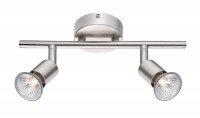 Nova Luce Modern� stropn� li�ta Base se dv�ma nastaviteln�mi spoty - 2 x 50 W, nikl NV 660002