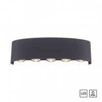 PAUL NEUHAUS LED n�st�nn� lampa, 10 bodov�, antracit, venkovn� a vnit�n�, dekorativn� 3000K