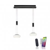 PAUL NEUHAUS LED Q ETIENNE z�v�sn� sv�tidlo Smart Home, �ern�, podlouhl�, 2 ramenn� ZigBee 2700-5000K