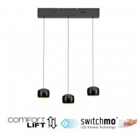 JUST LIGHT LED závěsné svítidlo černé 3 ramenné nastavitelná výška do jídelny krokově stmívatelné 3000K LD 15261-18 JUST LIGHT LED závěsné svítidlo černé 3 ramenné nastavitelná výška do jídelny krokově stmívatelné 3000K LD 15261-18