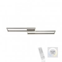 PAUL NEUHAUS LED stropn� sv�tidlo st��brn� barva, hranat�, stm�vateln�, CCT, pam�ov� funkce 2700-5000K