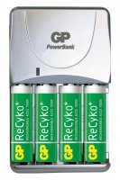 Nab�je�ka bateri� GP PB520GS+4xGP ReCyko AA