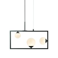 ACA Lighting z�v�sn� sv�tidlo 3XG9 QUADRO �ern� kov + b�l� 54X12X120CM OD91543PB