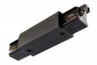 Deko-Light 1-fázový kolejnicový systém, D One podélná spojka s napájením, 220-240V černá RAL 9011 121 mm 720013 Deko-Light 1-fázový kolejnicový systém, D One podélná spojka s napájením, 220-240V černá RAL 9011 121 mm 720013