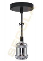 Segula 50562 z�v�sn� sv�tidlo CHICAGO st��brn� E27 2m textiln� kabel �ern�