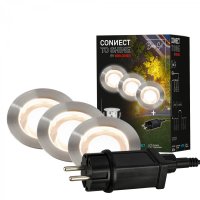 BRILONER CONNECT TO SHINE startovac� sada Kebony 3ks LED zapu�t�n�ch sv�tidel do zem� pr.30mm, IP67 3912032