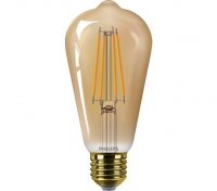 Philips Vintage LED filament ��rovka E27 ST64 7W (40W) 470lm 1800K nestm�vateln�, zlat�