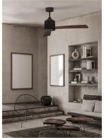 NOVA LUCE stropní ventilátor AXEL černý hliník a listy ořech 9952350 NOVA LUCE stropní ventilátor AXEL černý hliník a listy ořech 9952350