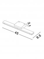 NOVA LUCE n�st�nn� sv�tidlo nad zrcadlo NYX tmav� �ed� hlin�k a akryl LED 12W 3000K 135mA 100-240V st. IP44 9136172