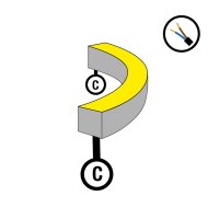 SLC nap�jen� pro NeonFlex 230V Side-Bend Mono s kabelem C