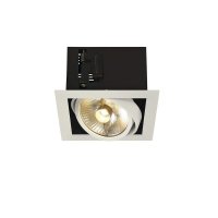 BIG WHITE KADUX 1, vestavn� sv�tidlo, jedna ��rovka, QPAR111, hranat�, b�l� matn�, max. 75�W 115541