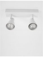 NOVA LUCE bodov� sv�tidlo DUBLIN b�l� kov GU10 2x10W 230V IP20 bez ��rovky 9155811