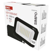 EMOS LED reflektor SIMPO 30 W, �ern�, neutr�ln� b�l� ZS2233